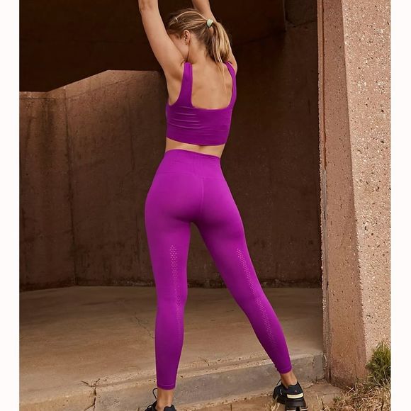 FREE PEOPLE | ✨NWOT✨ Good Karma Leggings in Vivid Violet * - Picture 2 of 6